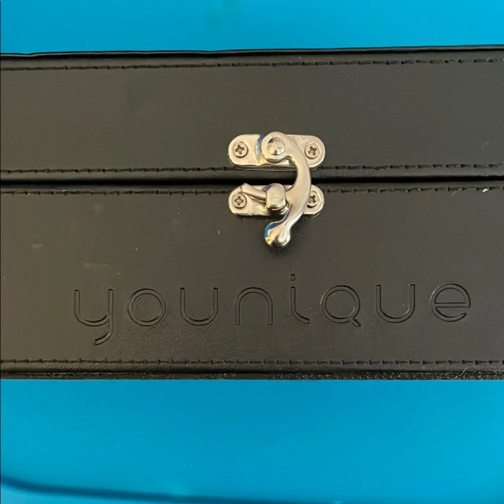 Younique Black Embossed Makeup or Jewelry Case